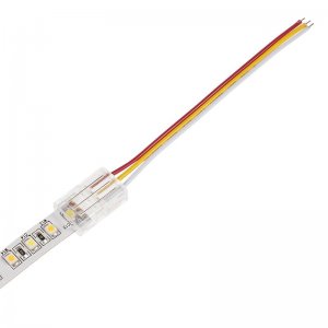4" Solderless Clamp-On Pigtail Adaptor - 10mm Tunable White LED Strip Lights