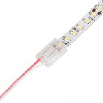 Solderless Clamp-On LED Strip Light to Wire - 10mm Single Color Strips - 22AWG
