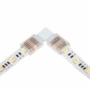 Solderless Clamp-On L Connector for 12mm RGB + CCT LED Strip Lights