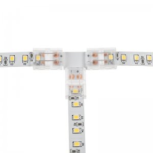 Solderless Clamp-On T Connector for 10mm Single Color LED Strip Lights