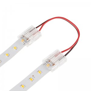 Solderless Clamp-On Jumper Connector - 12mm Single Color LED Strip Lights - 4"