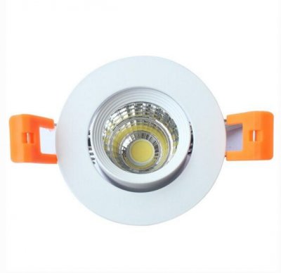 3W Dimmable CRI>80 200-250LM Directional Recessed COB LED Downlight Fixture Cut-out 2.2in(55mm) 60° Beam Angle Ceiling LED Bulb 30W Halogen Bulbs Equivalent