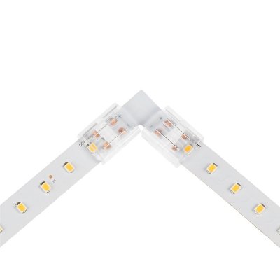 Solderless Clamp-On 'L' Connector - 12mm Single Color LED Strip Lights