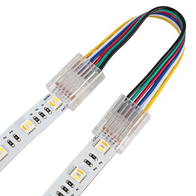 4" Solderless Clamp-On Jumper Connector - 12mm RGB + CCT LED Strip Lights